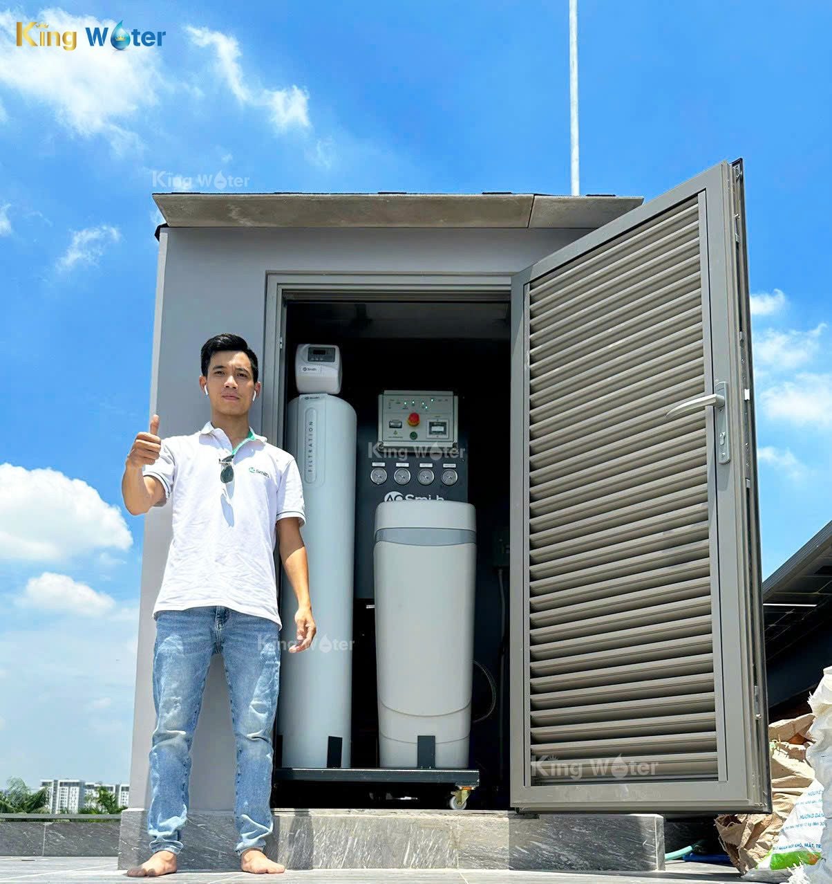 Hình ảnh 2 lắp đặt thực tế hệ thống lọc nước AO Smith System 103