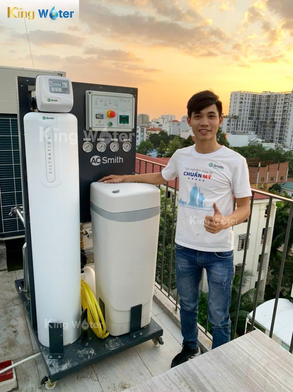 Hình ảnh 4 lắp đặt thực tế hệ thống lọc nước AO Smith System 103