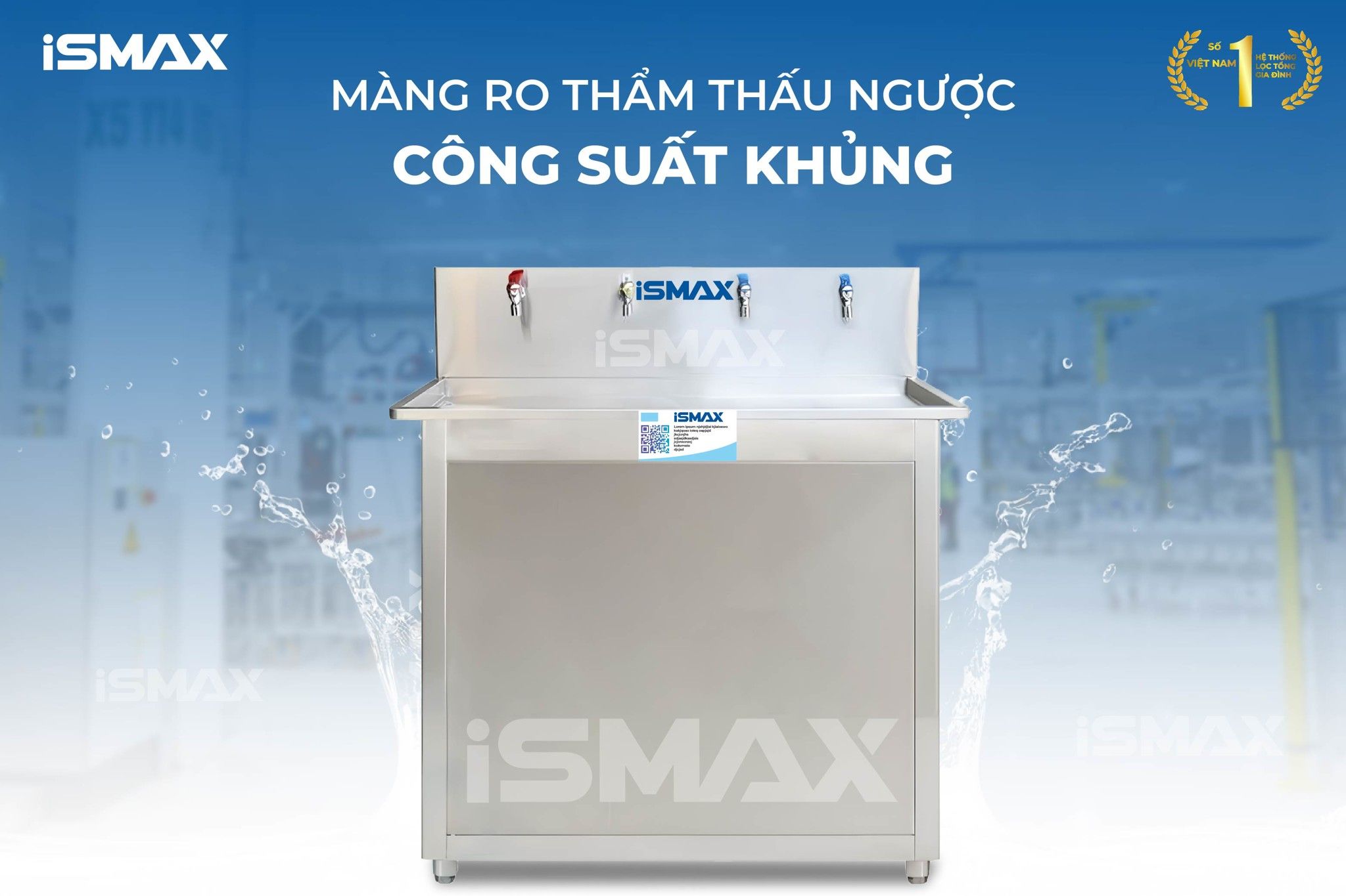 iSmax RO-HC100 là thiết bị lọc nước công nghiệp lý tưởng cho những khu vực có nhu cầu sử dụng nước nóng lạnh thường xuyên