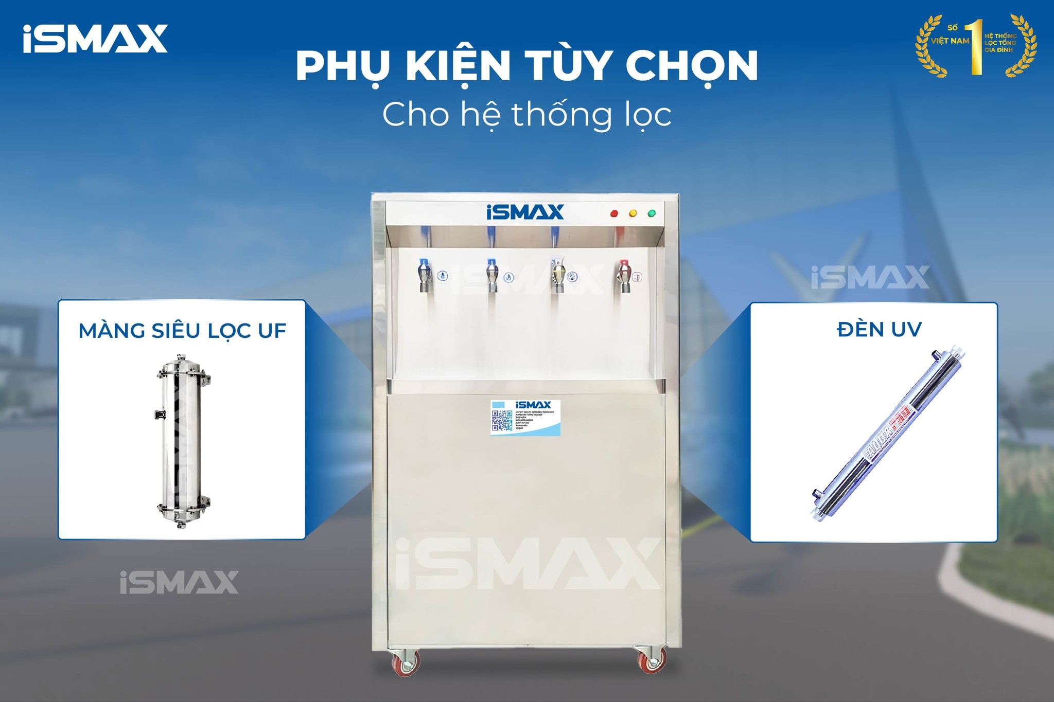Hệ thống iSmax RO-HC75 có thể mở rộng với các phụ kiện đi kèm giúp tùy biến theo thực tế lắp đặt