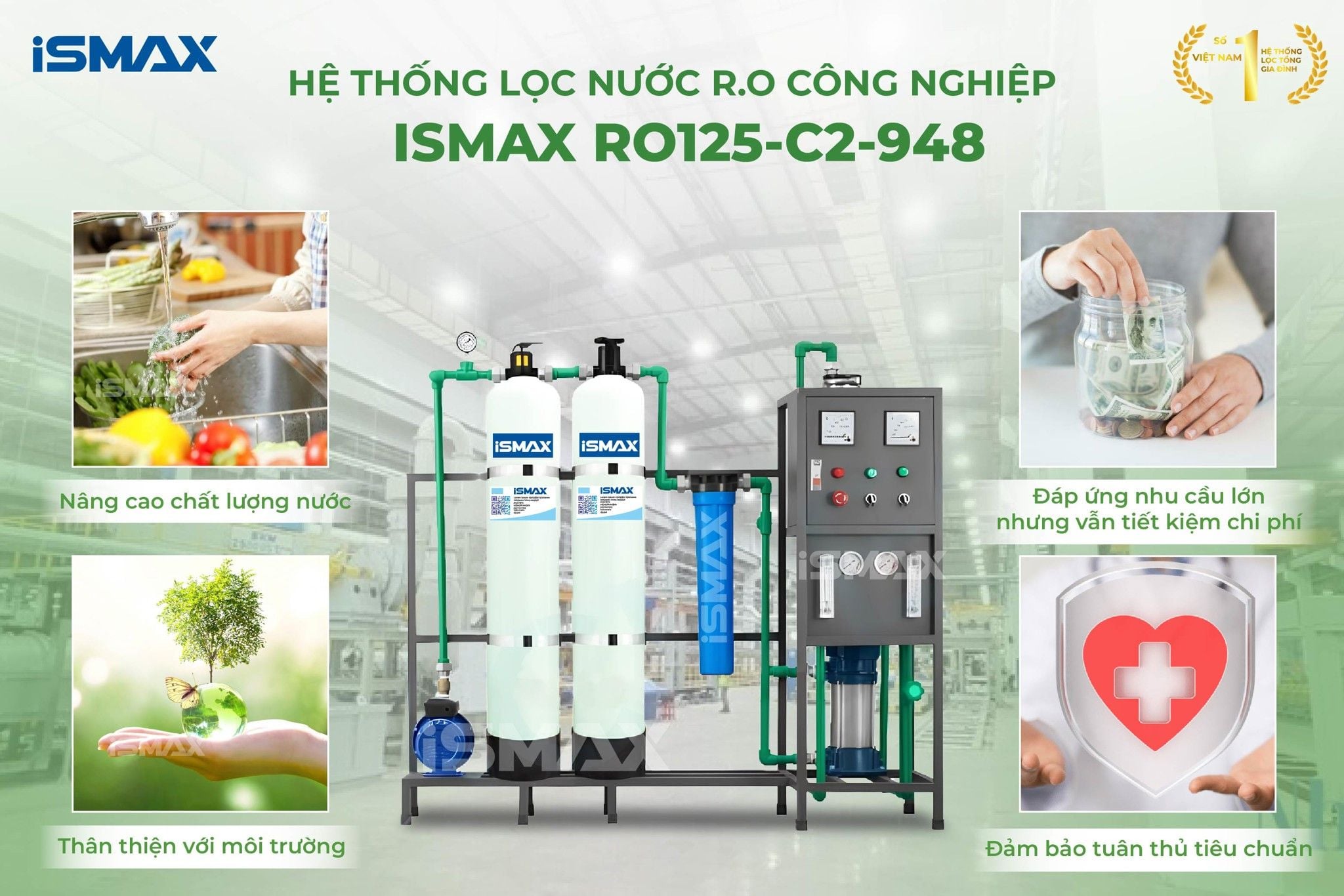 iSmax RO125-C2-948 mang lại nhiều lợi ích về sức khỏe và kinh tế