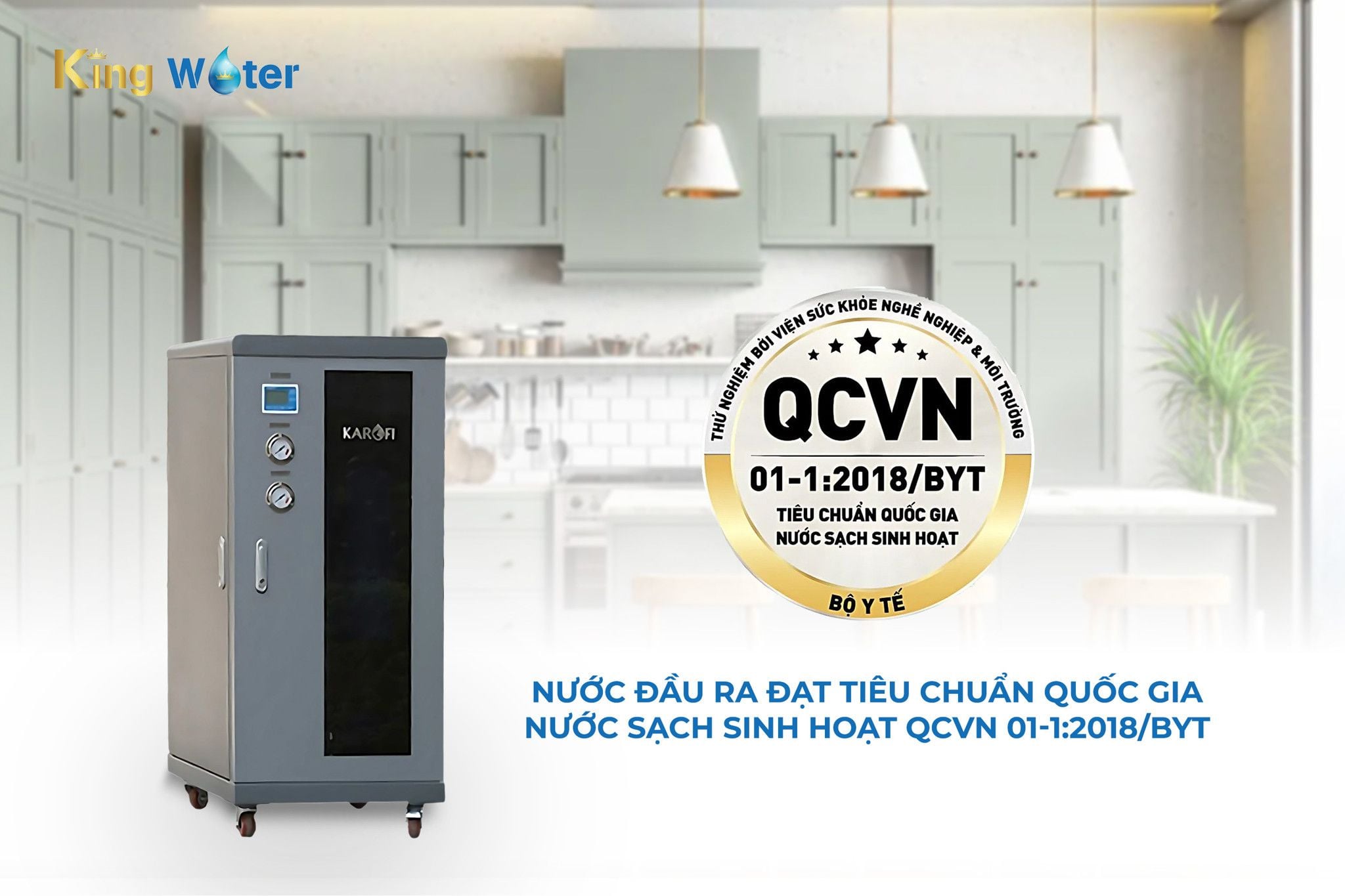 Karofi KST-79 đạt Quy chuẩn nước sinh hoạt của Bộ Y tế