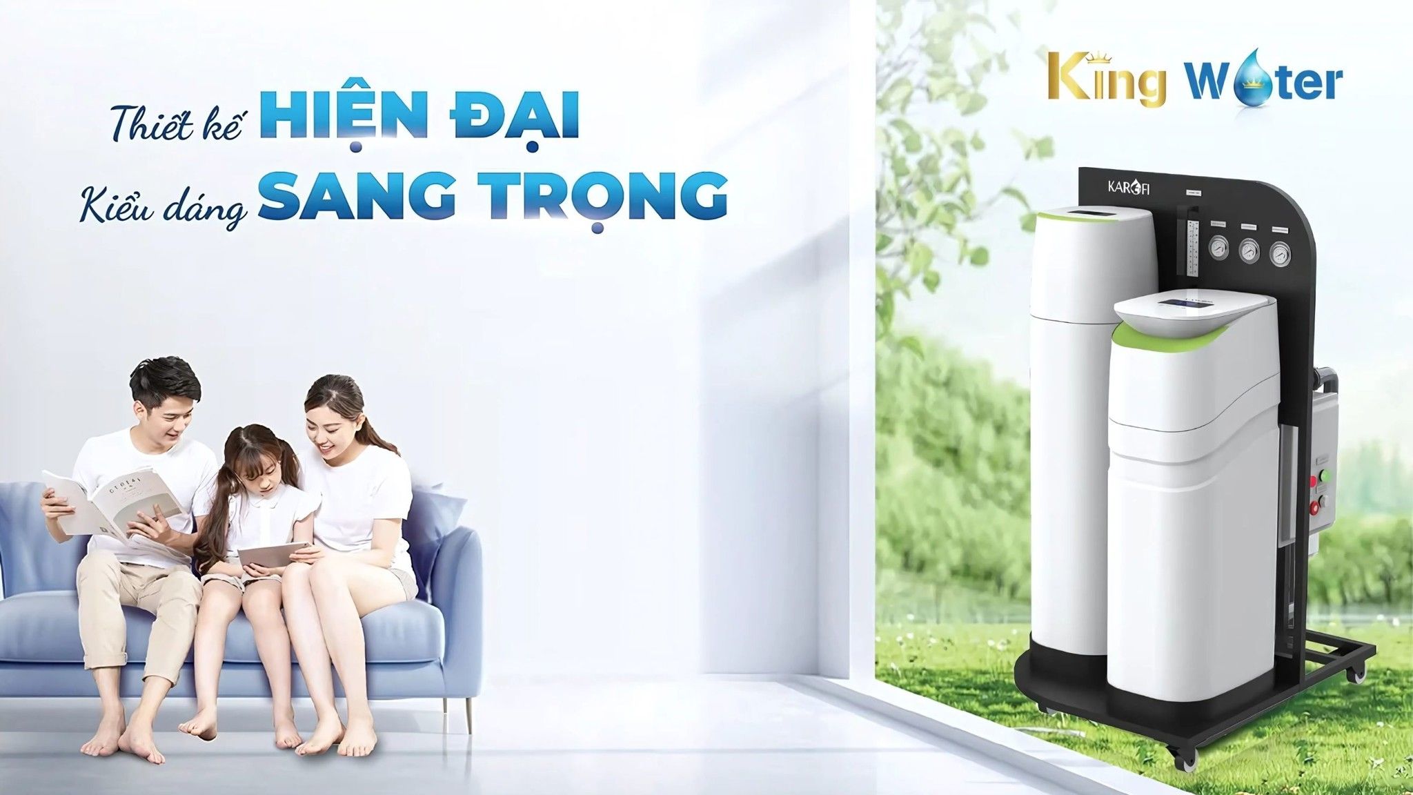 Lọc tổng Karofi có đa dạng mẫu mã, thiết kế hiện đại, kiểu dáng sang trọng