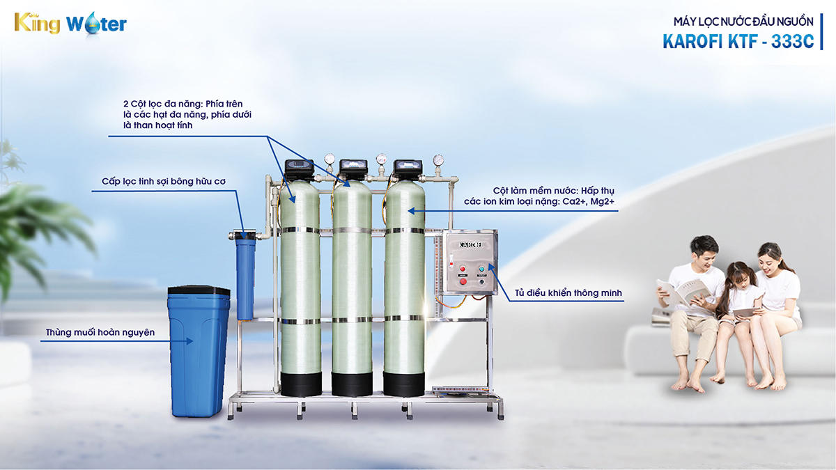 Cấu tạo hệ thống lọc tổng đầu nguồn Karofi KTF-333C