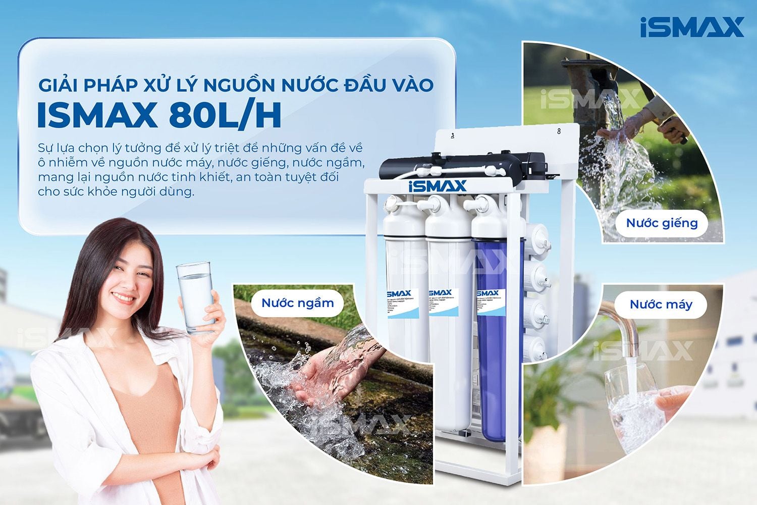 RO bán công nghiệp 80l/h chuyên xử lý mọi nguồn nước đầu vào không đạt chuẩn