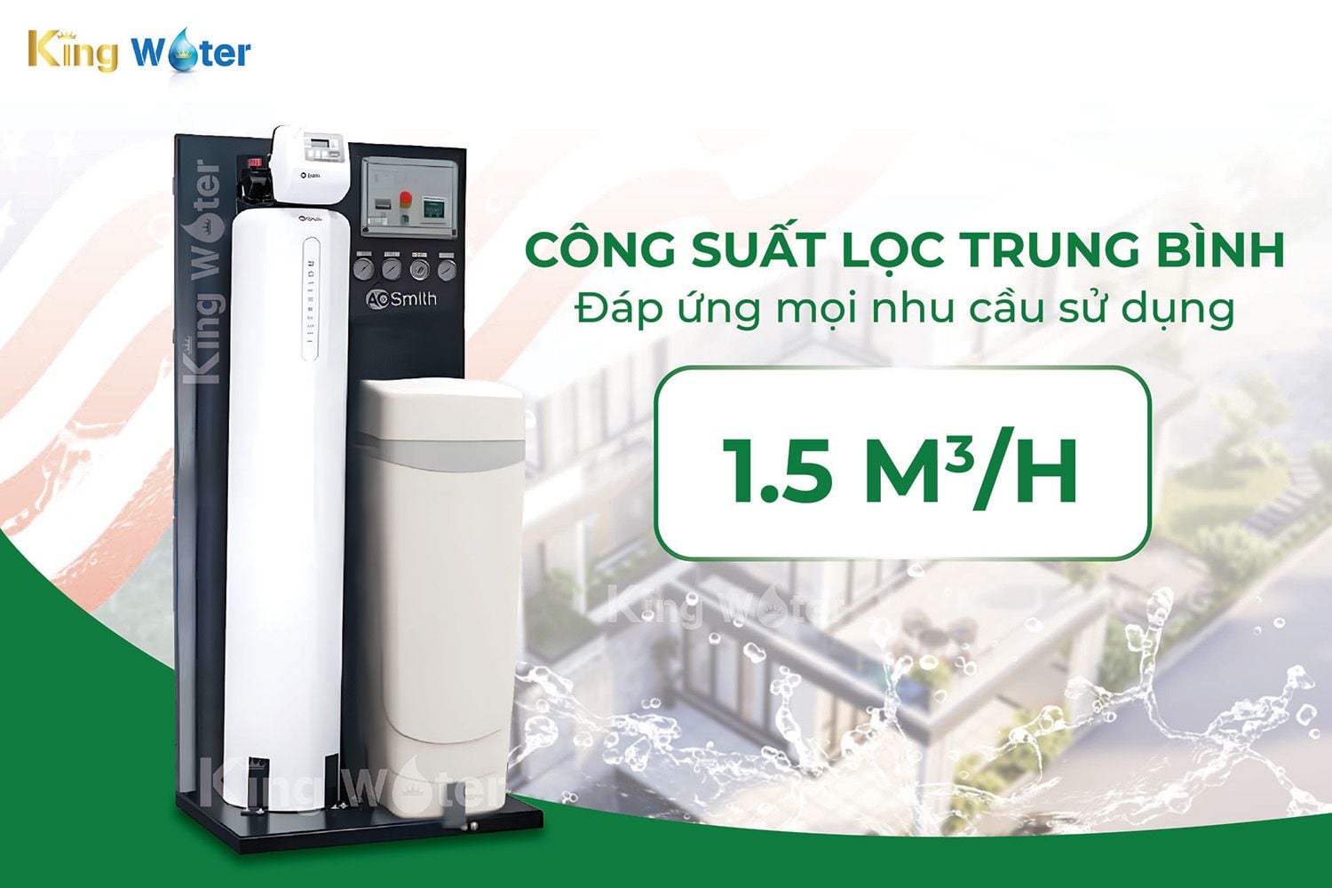 Lọc tổng gia đình AO Smith AOS System 103 có công suất mạnh mẽ