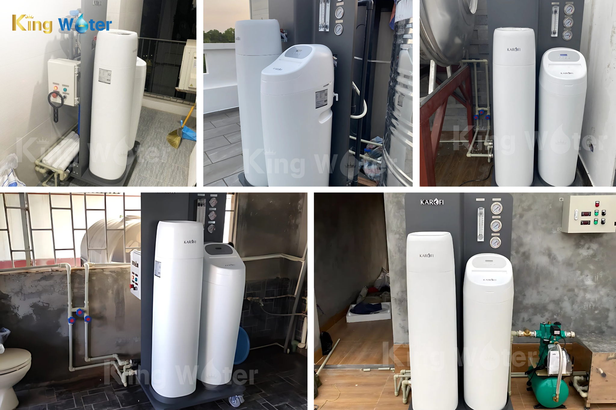 Lắp đặt thực tế máy lọc tổng đầu nguồn Karofi WHF-E666