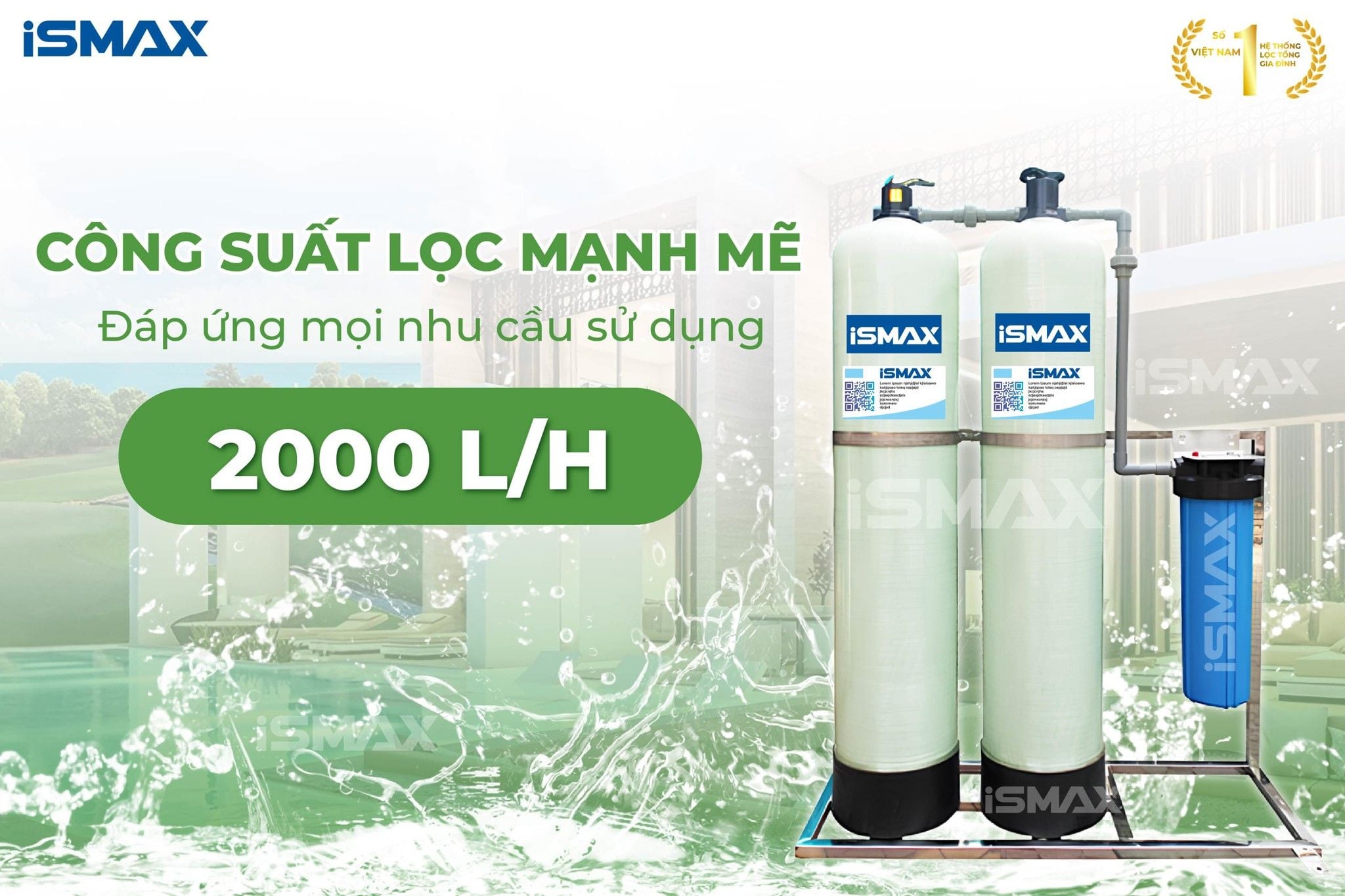 Hệ thống lọc nước đầu nguồn&nbsp;iSmax EcoClean C2-1054