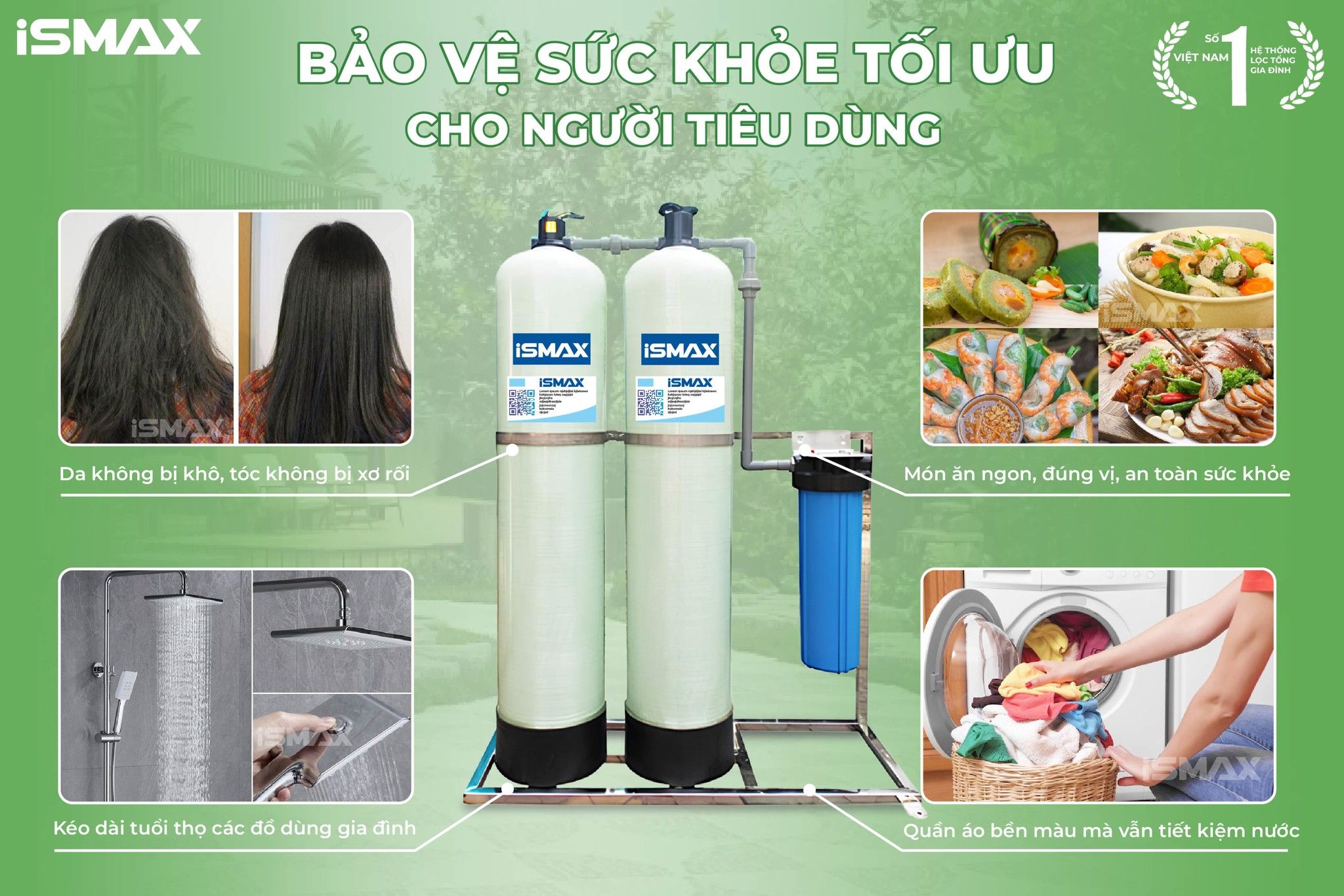 Hệ thống lọc nước đầu nguồn&nbsp;iSmax EcoClean C2-1054