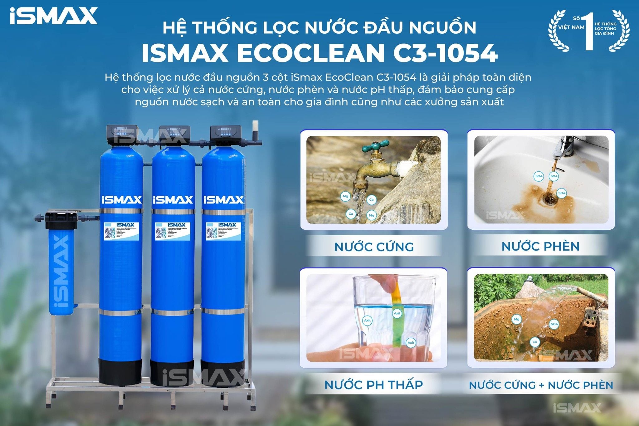 Máy lọc tổng đầu nguồn iSmax EcoClean C3-1054