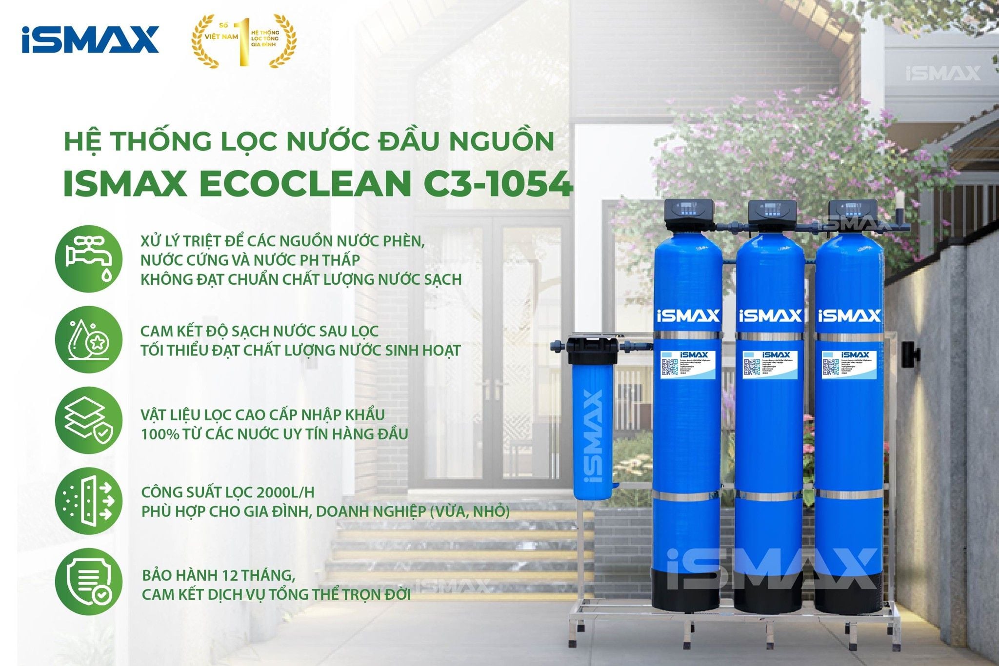 Máy lọc tổng đầu nguồn iSmax EcoClean C3-1054