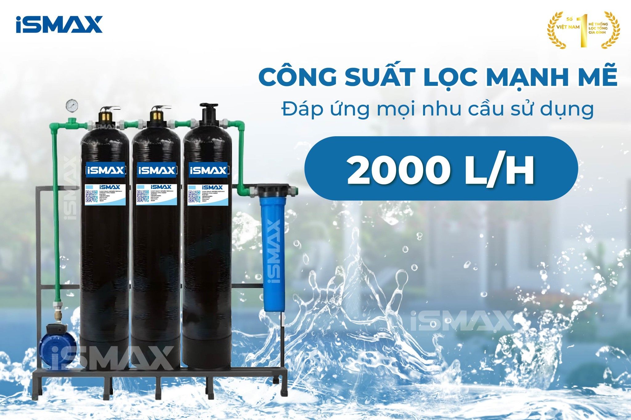 Hệ Thống Lọc Tổng Đầu Nguồn iSmax EcoClean C3-1054GK