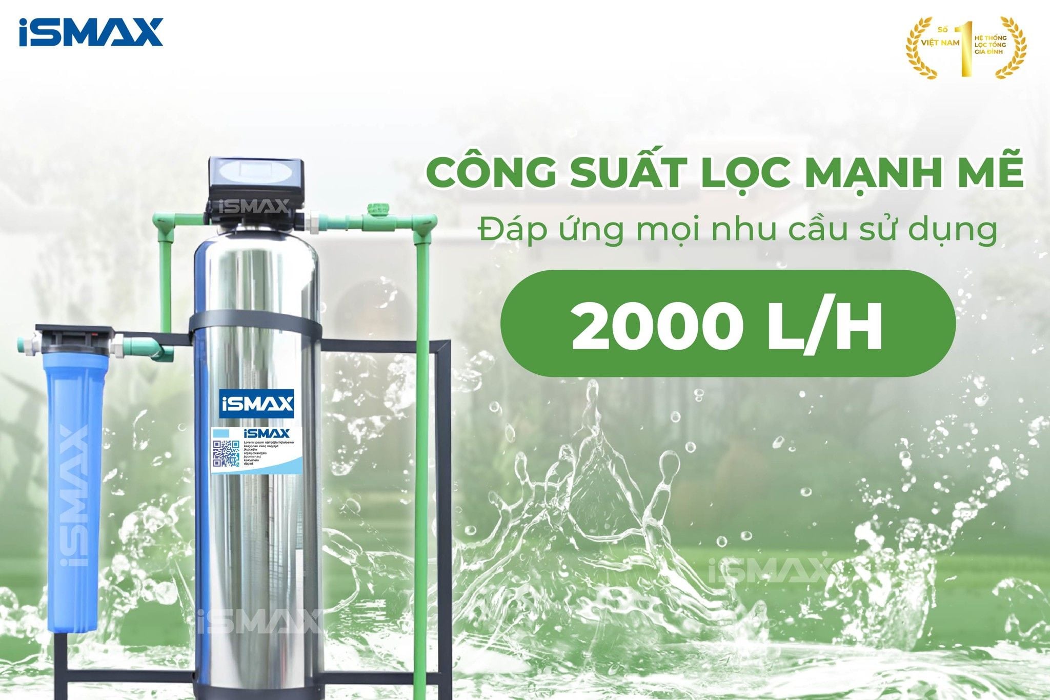 Hệ thống lọc tổng đầu nguồn iSmax EcoClean I1-1054