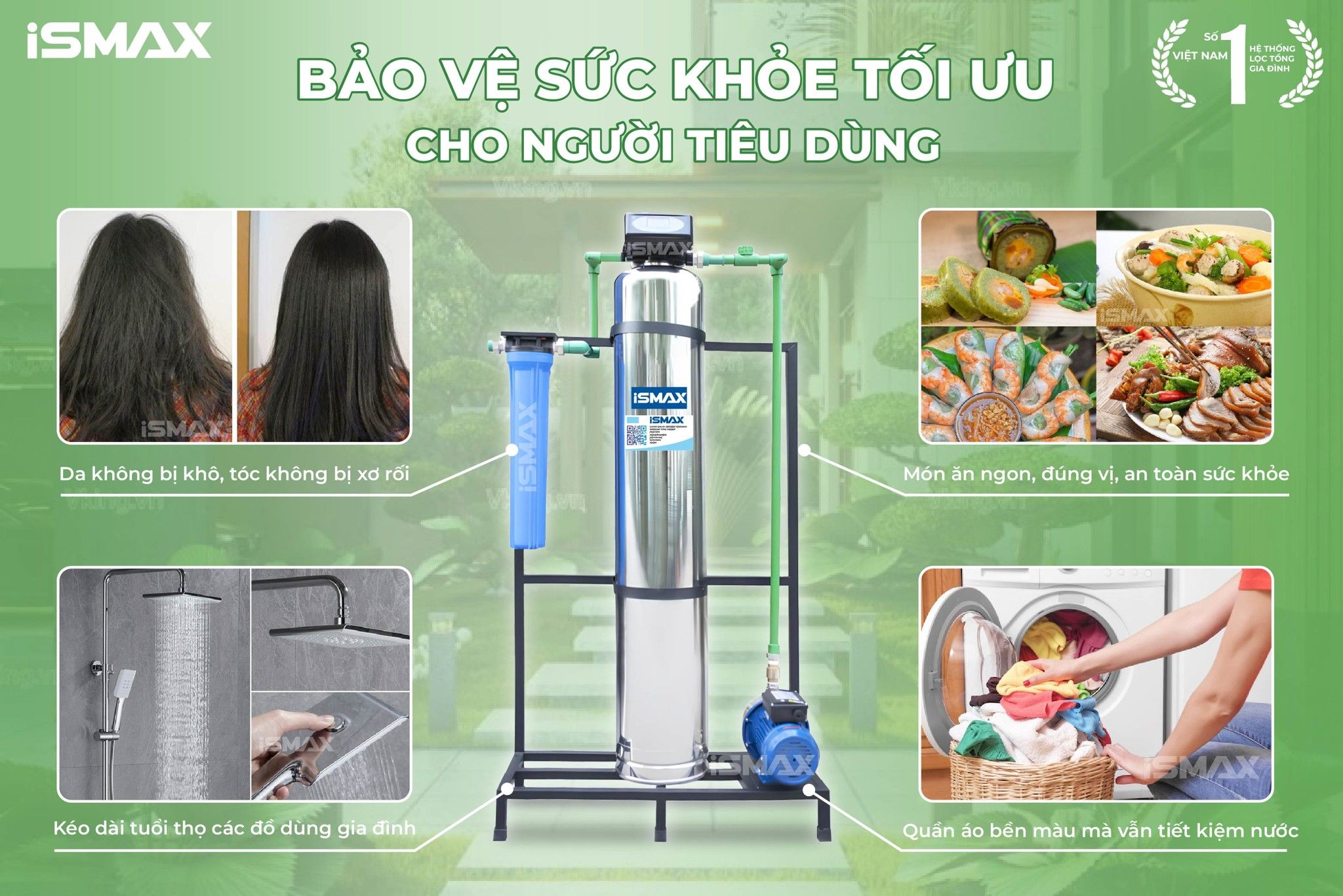 Hệ thống lọc tổng đầu nguồn iSmax EcoClean I1-1054