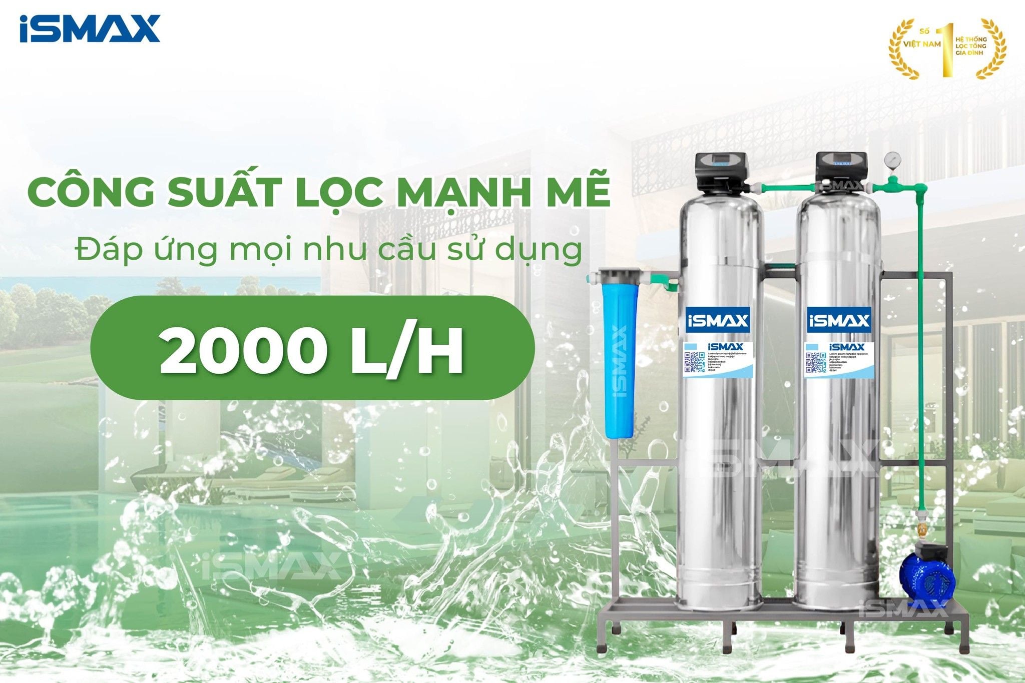 Hệ thông lọc tổng đầu nguồn iSmax EcoClean I2-1054