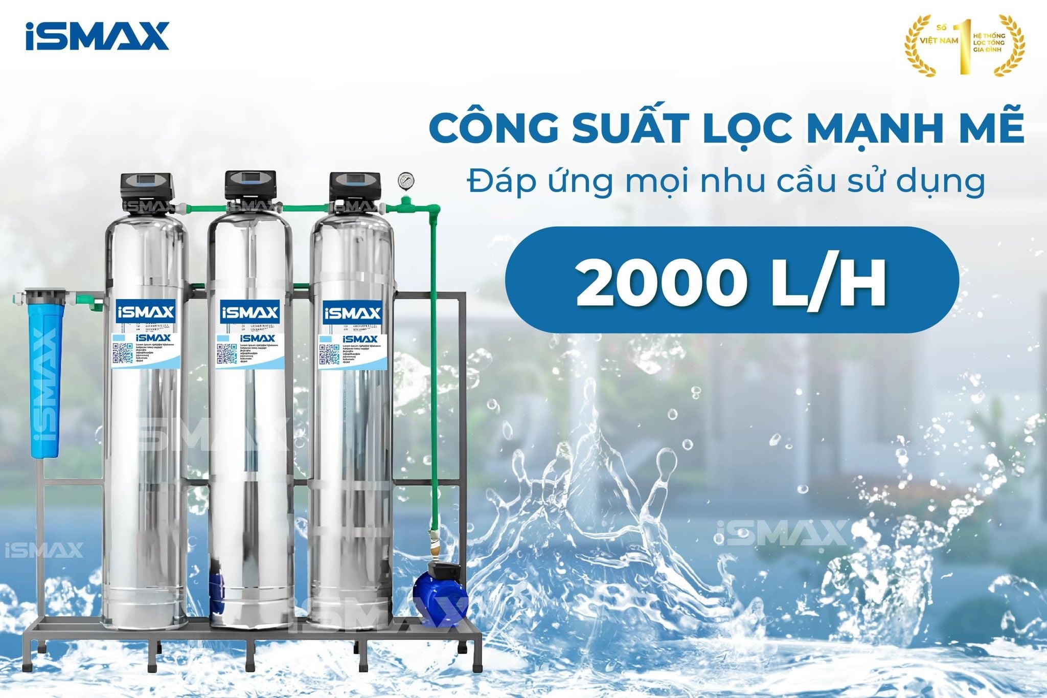 Hệ Thống Lọc Tổng Đầu Nguồn iSmax EcoClean I3-1054