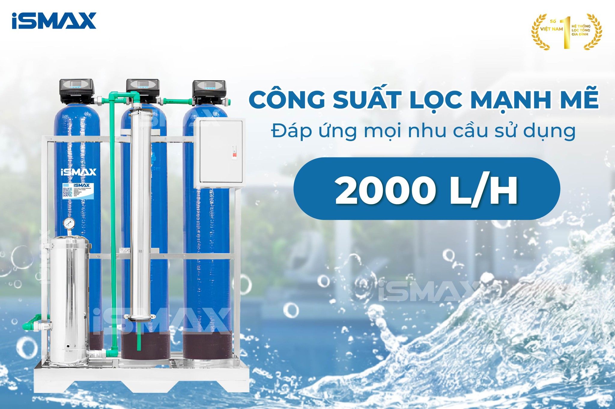 Hệ Thống Lọc Tổng Đầu Nguồn iSmax EcoClean C3-1054-UFUV