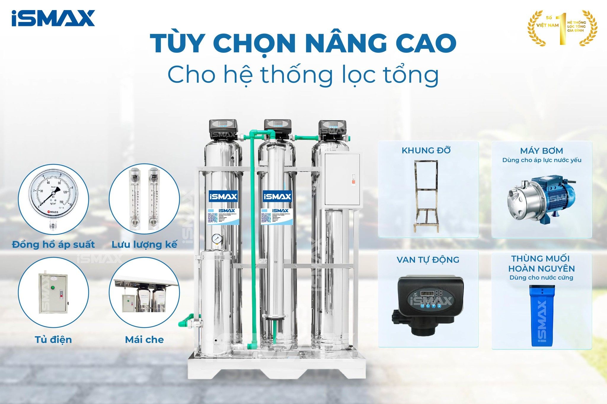 Hệ Thống Lọc Tổng Đầu Nguồn iSmax EcoClean I3-1054-UFUV