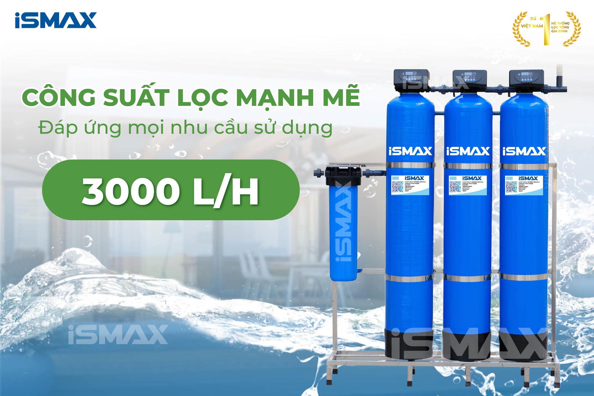 Công suất lọc mạnh mẽ, đáp ứng mọi nhu cầu sử dụng