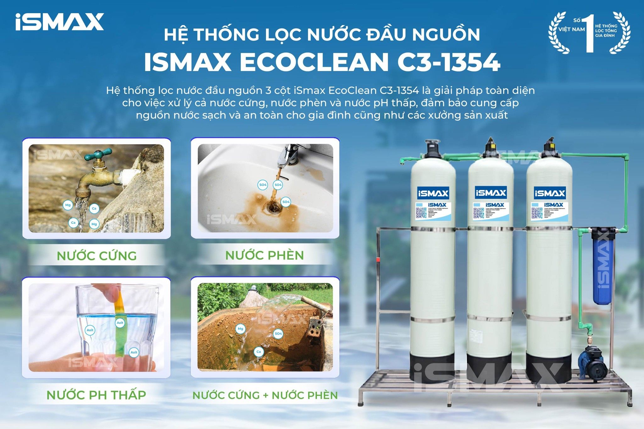 C3-1354&nbsp;– Giải pháp chuyên nghiệp cho mọi vấn đề về nước sinh hoạt gia đình