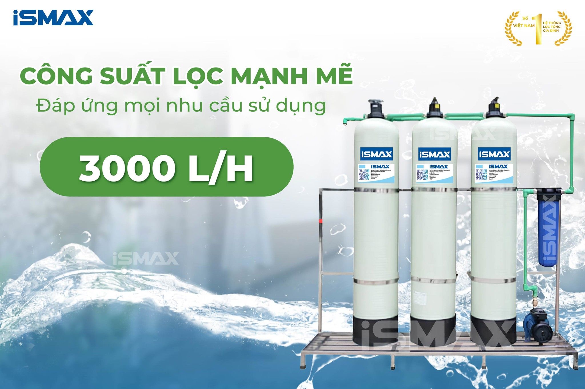 Công suất lọc mạnh mẽ, đáp ứng mọi nhu cầu sử dụng