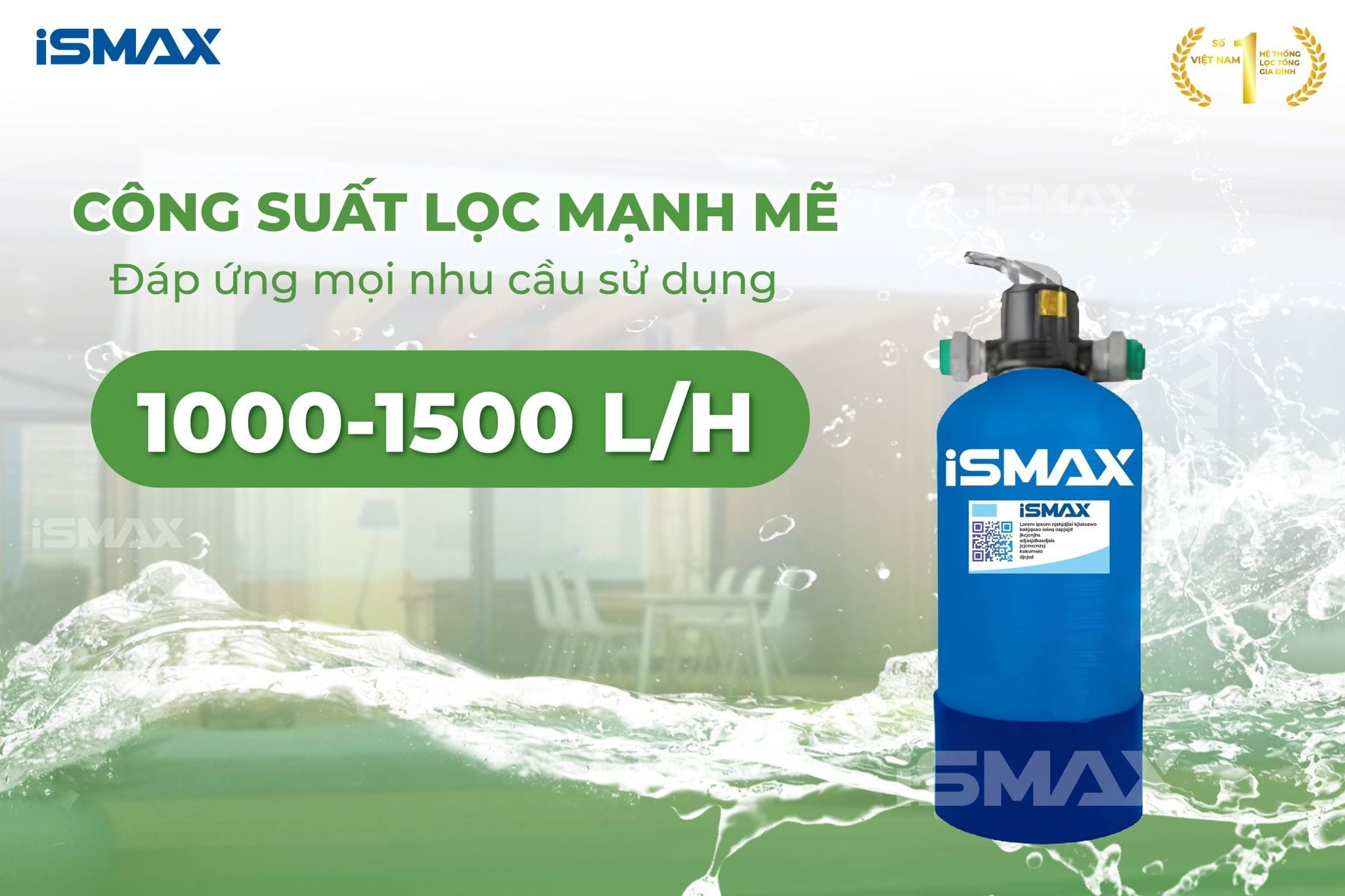 Công suất lọc mạnh mẽ, đáp ứng mọi nhu cầu sử dụng
