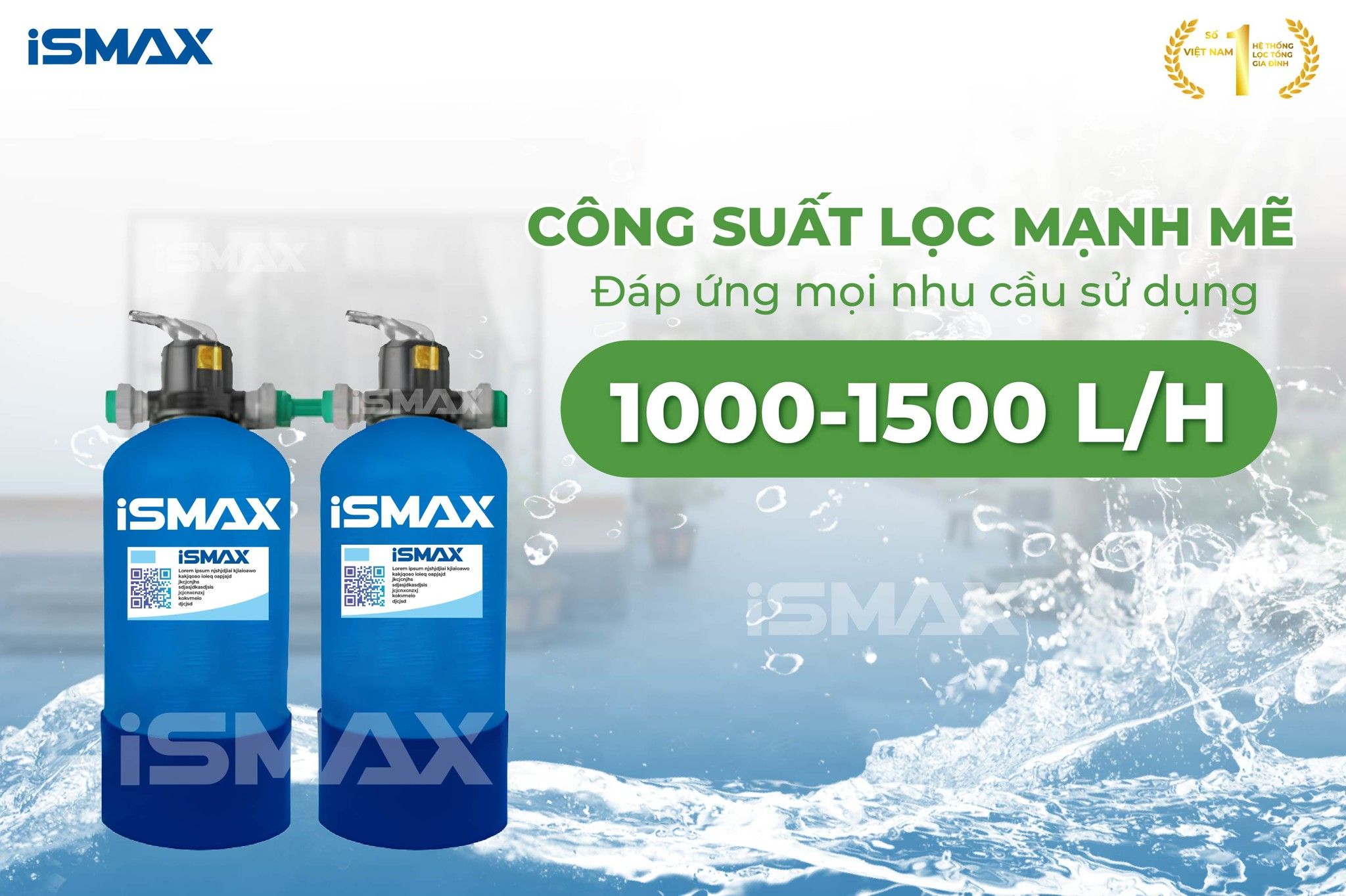 Công suất lọc mạnh mẽ, đáp ứng mọi nhu cầu sử dụng