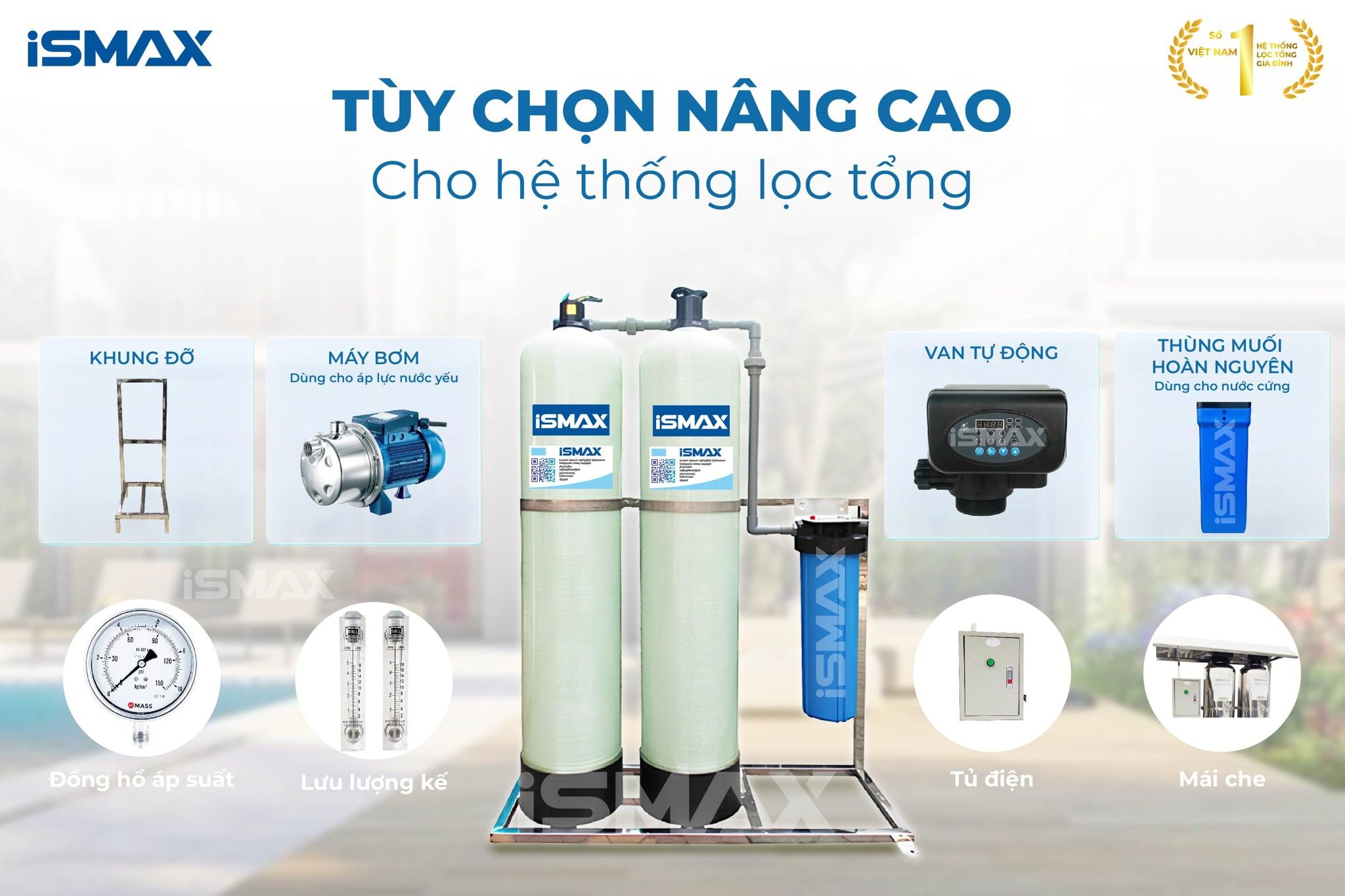 EcoClean C2-948 cung cấp các linh kiện đi kèm tùy theo nhu cầu