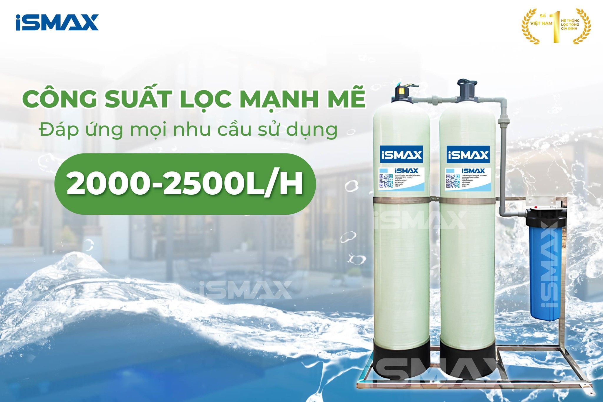 Công suất lọc mạnh mẽ, đáp ứng mọi nhu cầu sử dụng