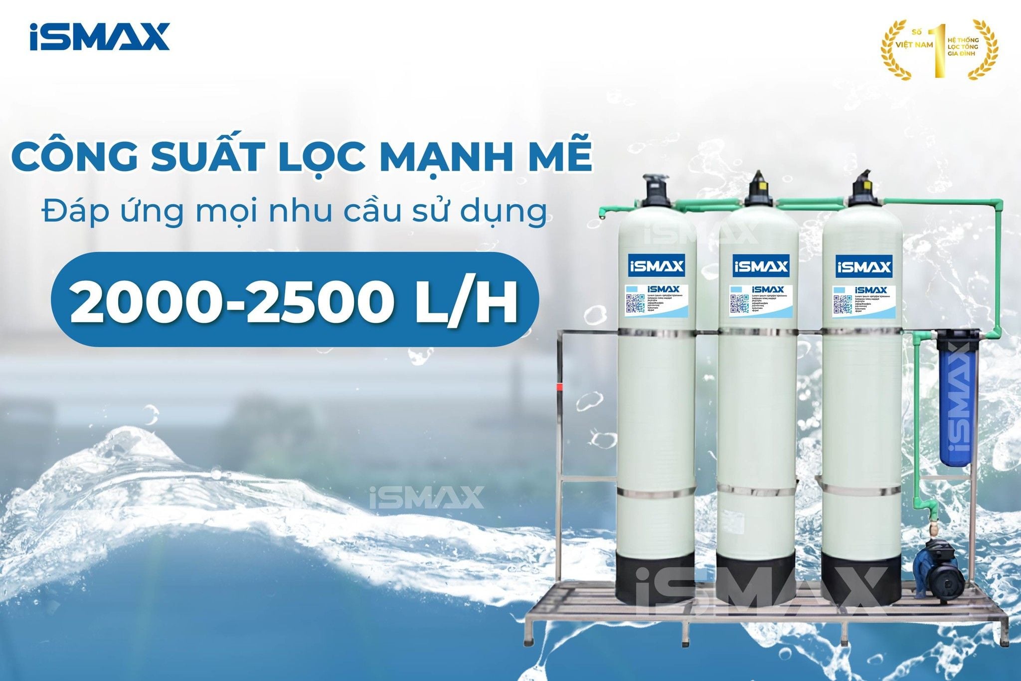 Công suất lọc mạnh mẽ, đáp ứng mọi nhu cầu sử dụng