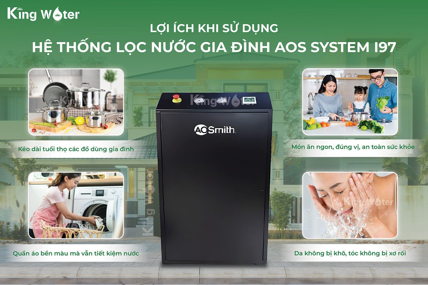 Lợi ích khi sử dụng hệ thống lọc nước gia đình AO Smith System i97