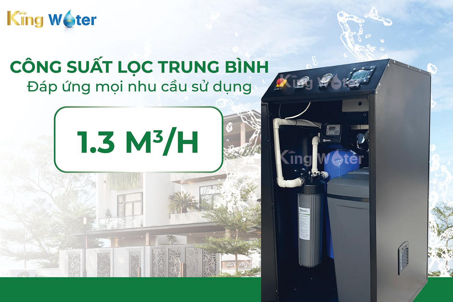 Lọc nước đầu nguồn AO Smith System i97 có công suất mạnh mẽ