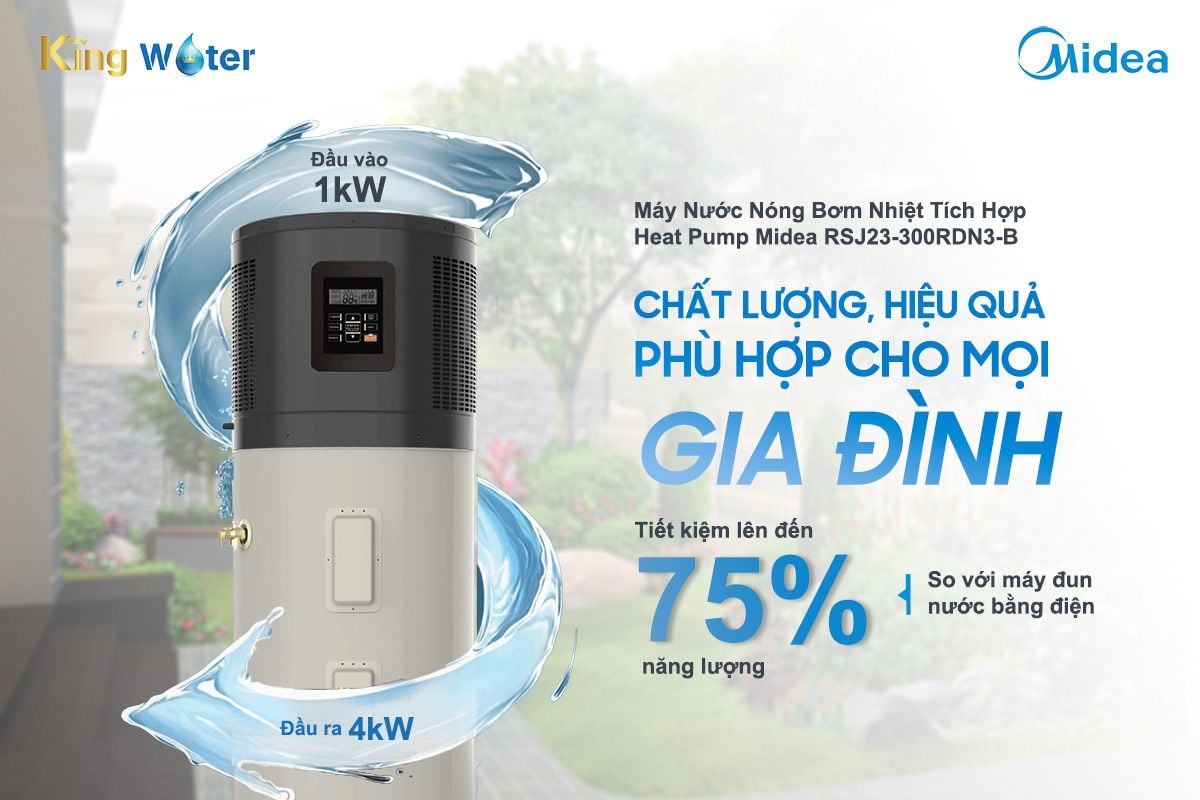 Công nghệ bơm nhiệt thế hệ mới - Tiết kiệm 75% năng lượng