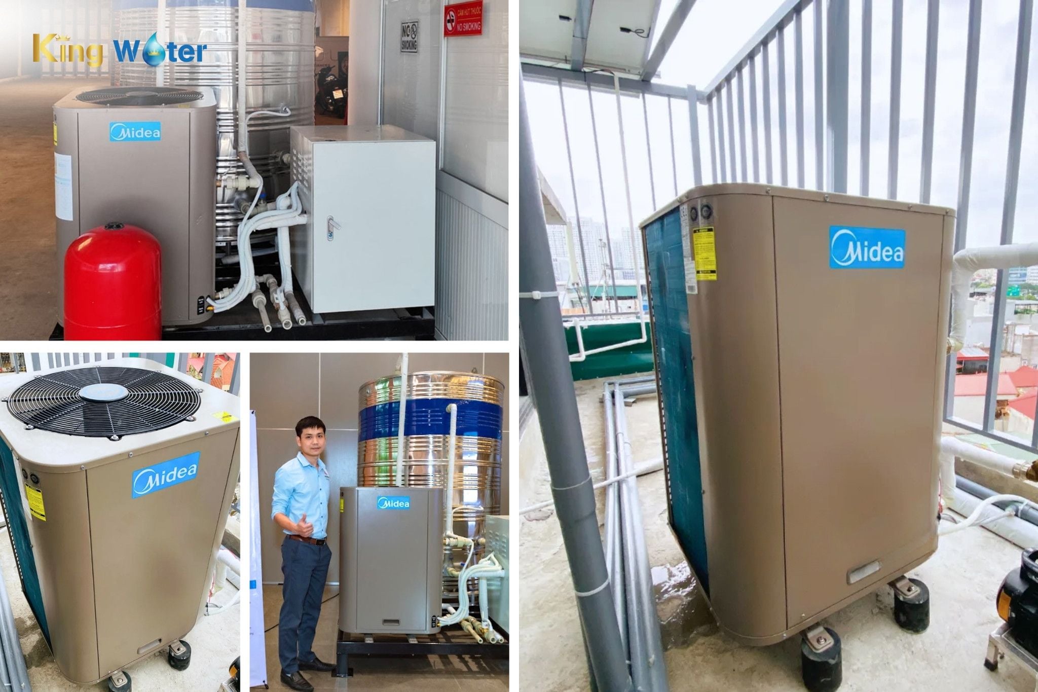 Bơm nhiệt công nghiệp Heat Pump Midea RSJ-200/ZN1-540V1 ứng dụng công nghệ làm nóng thế hệ mới