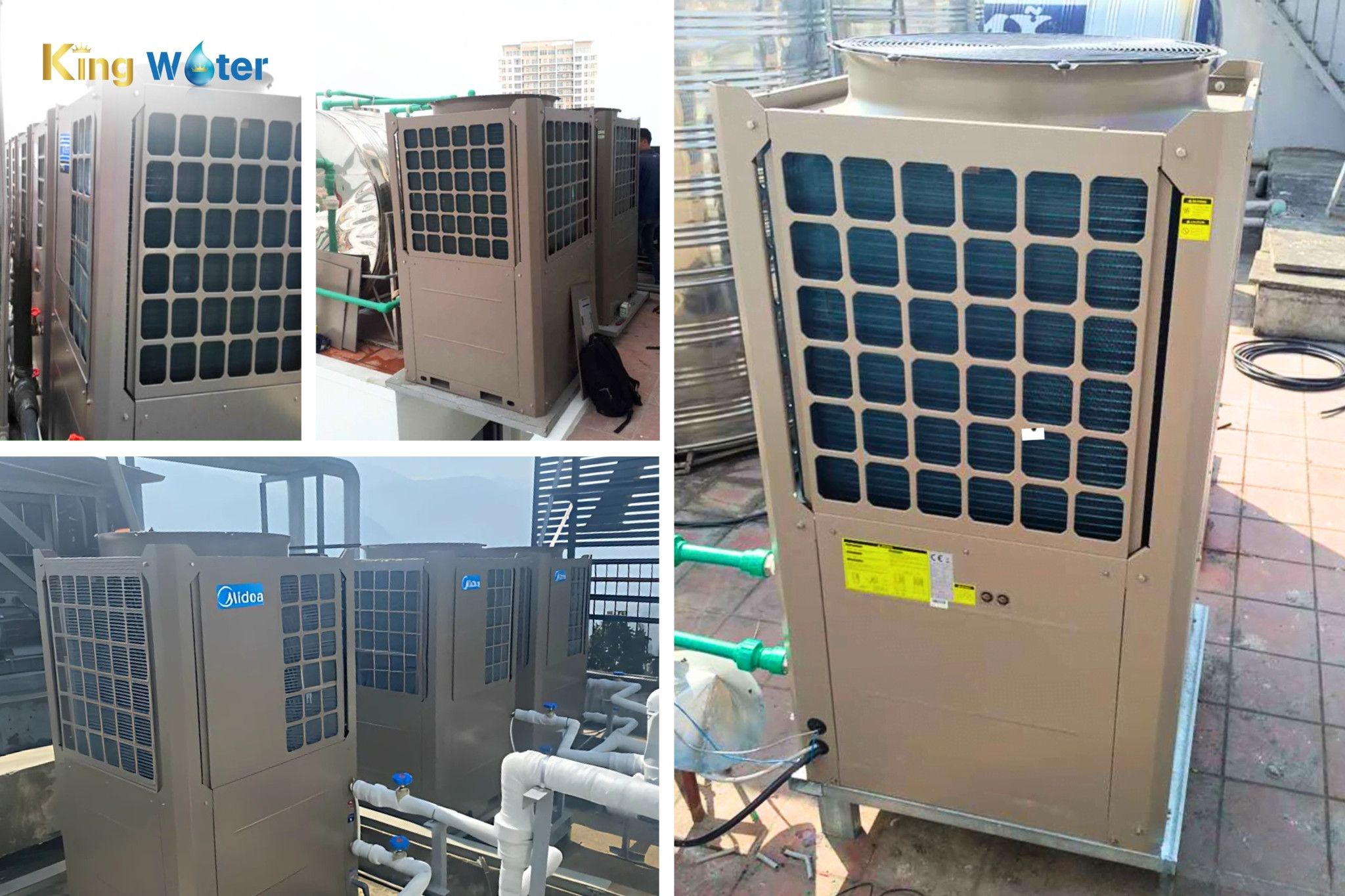 Bơm nhiệt công nghiệp Midea Midea RSJ-420/SZN1-H là giải pháp an toàn cho nguồn nước nóng công suất cao