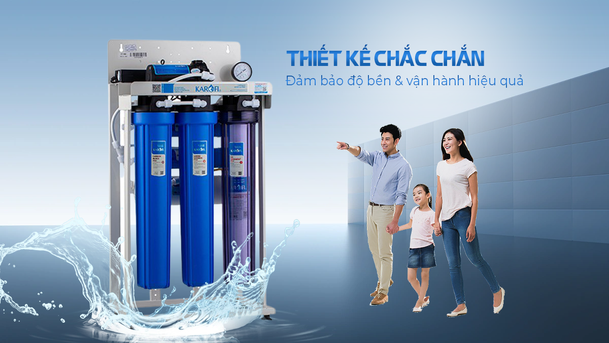 Máy lọc nước bán công nghiệp 50 L/H Karofi KB50 thiết kế hiện đại, tiện dụng