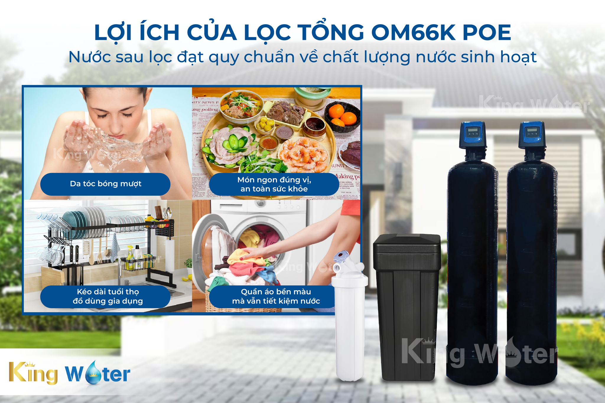 Nguồn nước đạt chuẩn sau khi lọc từ hệ thống&nbsp;Pentair OM66K POE giúp cải thiện chất lượng cuộc sống một cách toàn diện.