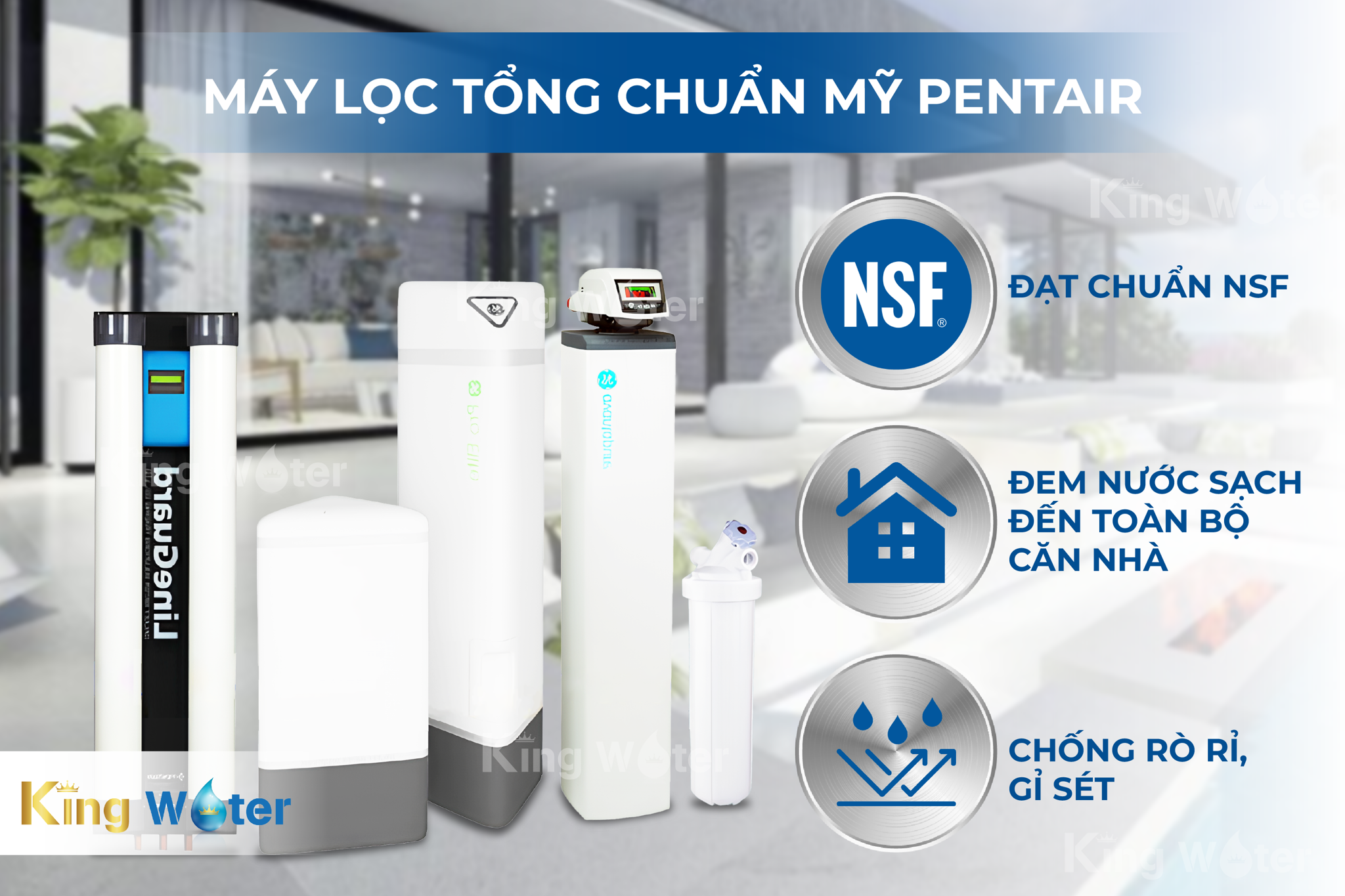 Máy lọc tổng Pentair Pro Elite POE Lineguard UF-100 khẳng định chất lượng vượt trội qua những chứng nhận uy tín từ tổ chức quốc tế hàng đầu