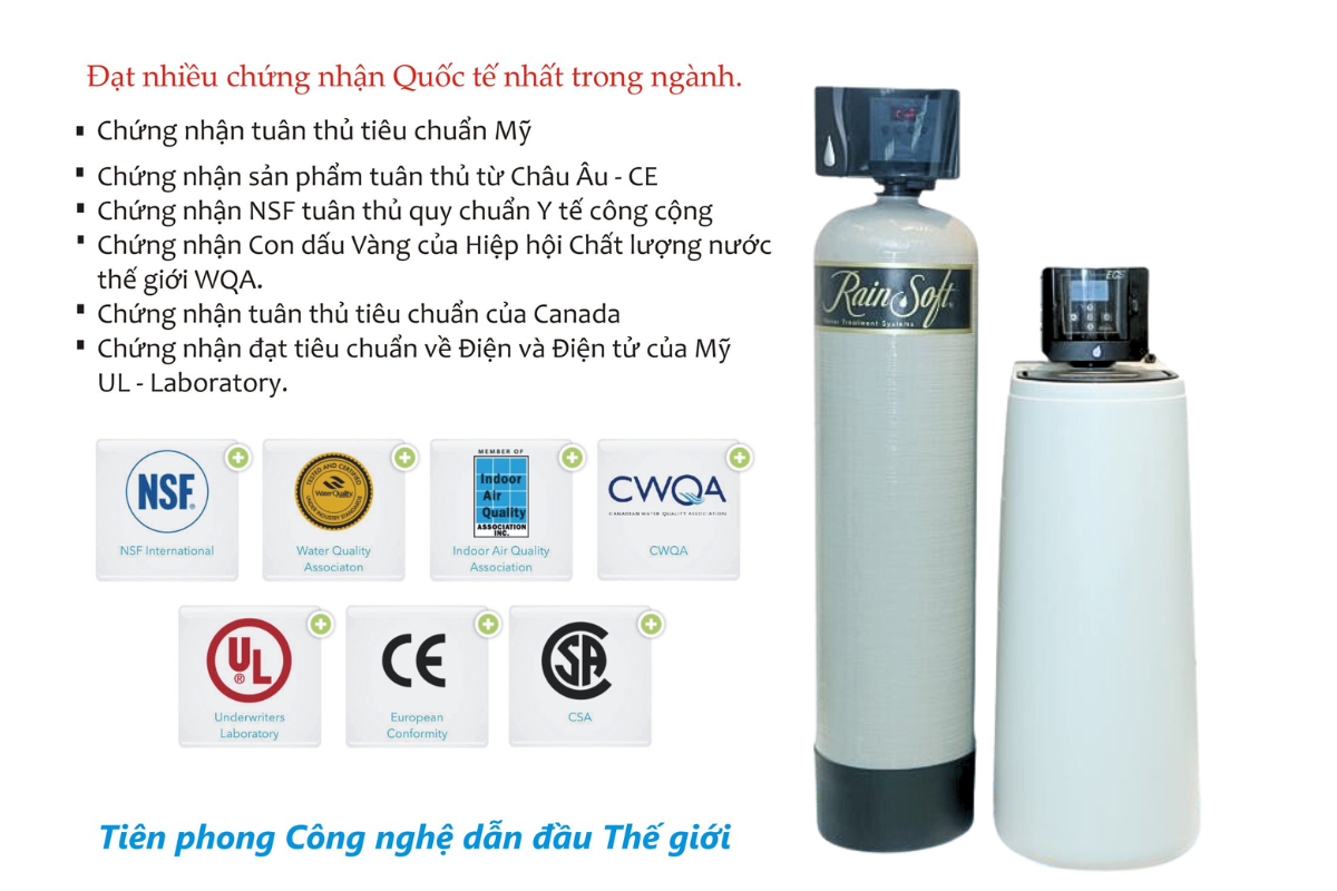 Lọc đầu nguồn EC5 – CAB đạt nhiều tiêu chuẩn trong ngành xử lý nước