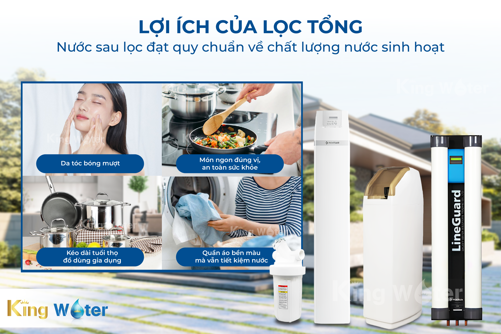 Đầu tư vào máy lọc nước tổng đầu nguồn Pentair Riversoft POE + Lineguard UF-100 là một giải pháp thông minh để cải thiện chất lượng cuộc sống của cả gia đình