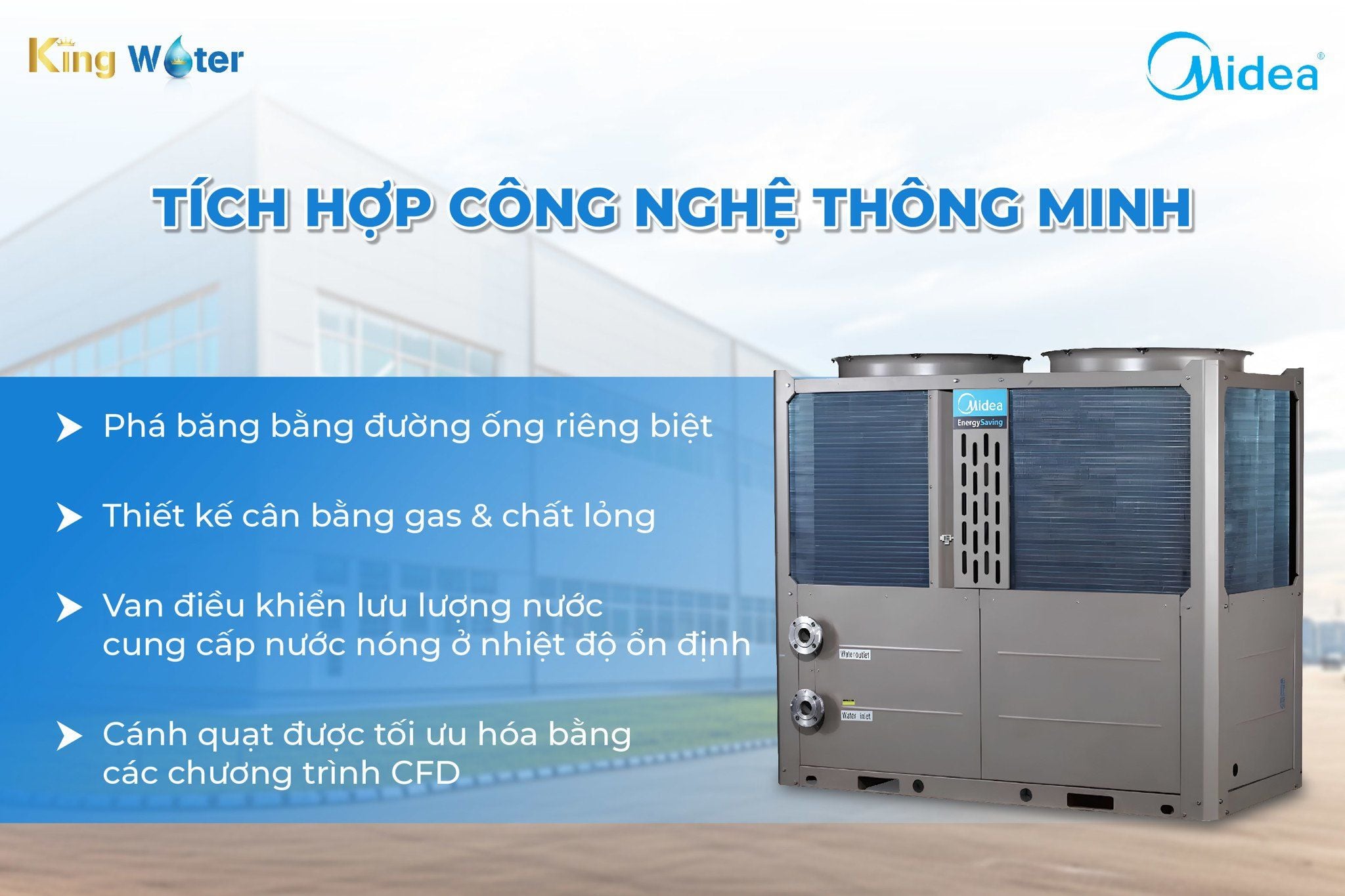 Heat Pump Midea RSJ-200/ZN1-540V1 tự tin mang đến trải nghiệm sử dụng vượt trội cho mọi khách hàng