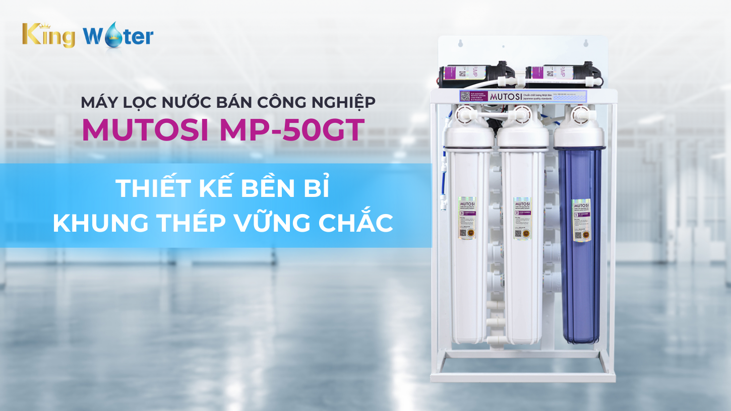 Thiết kế của máy lọc nước Mutosi MP-50GT gọn gàng, hiện đại
