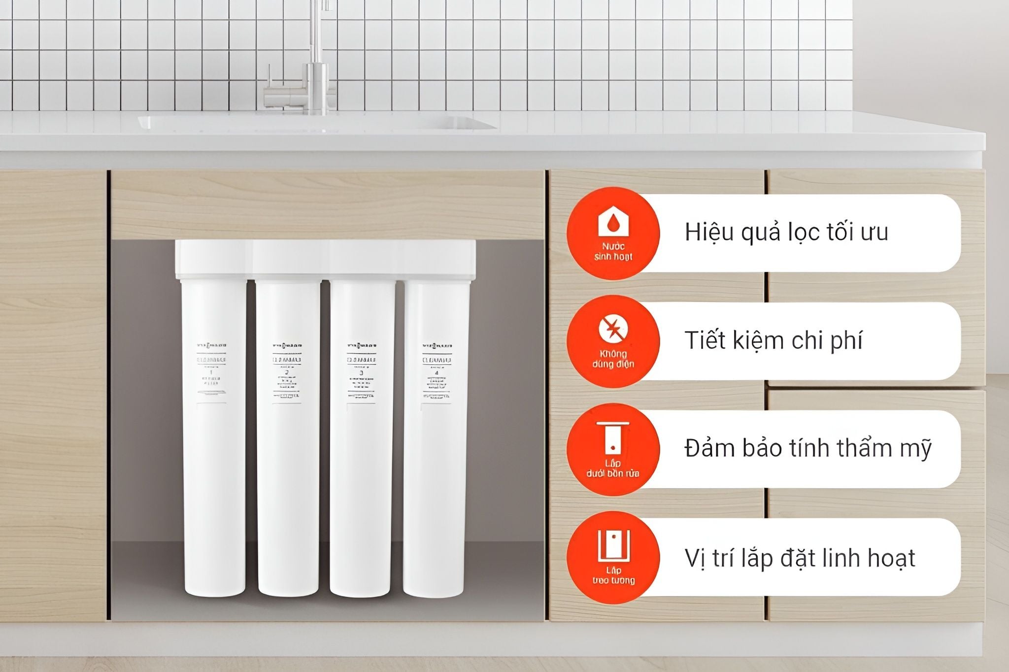 Hệ thống lọc nước gia đình Viessmann Vitopure S5 loại bỏ tạp chất ô nhiễm