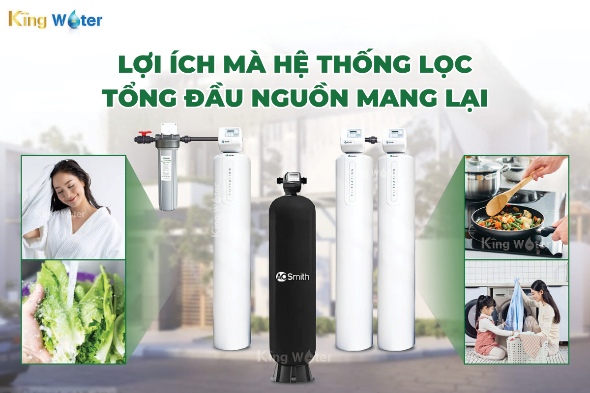 Hệ thống lọc tổng mang lại nhiều lợi ích từ bảo vệ sức khoẻ đến tiết kiệm chi phí