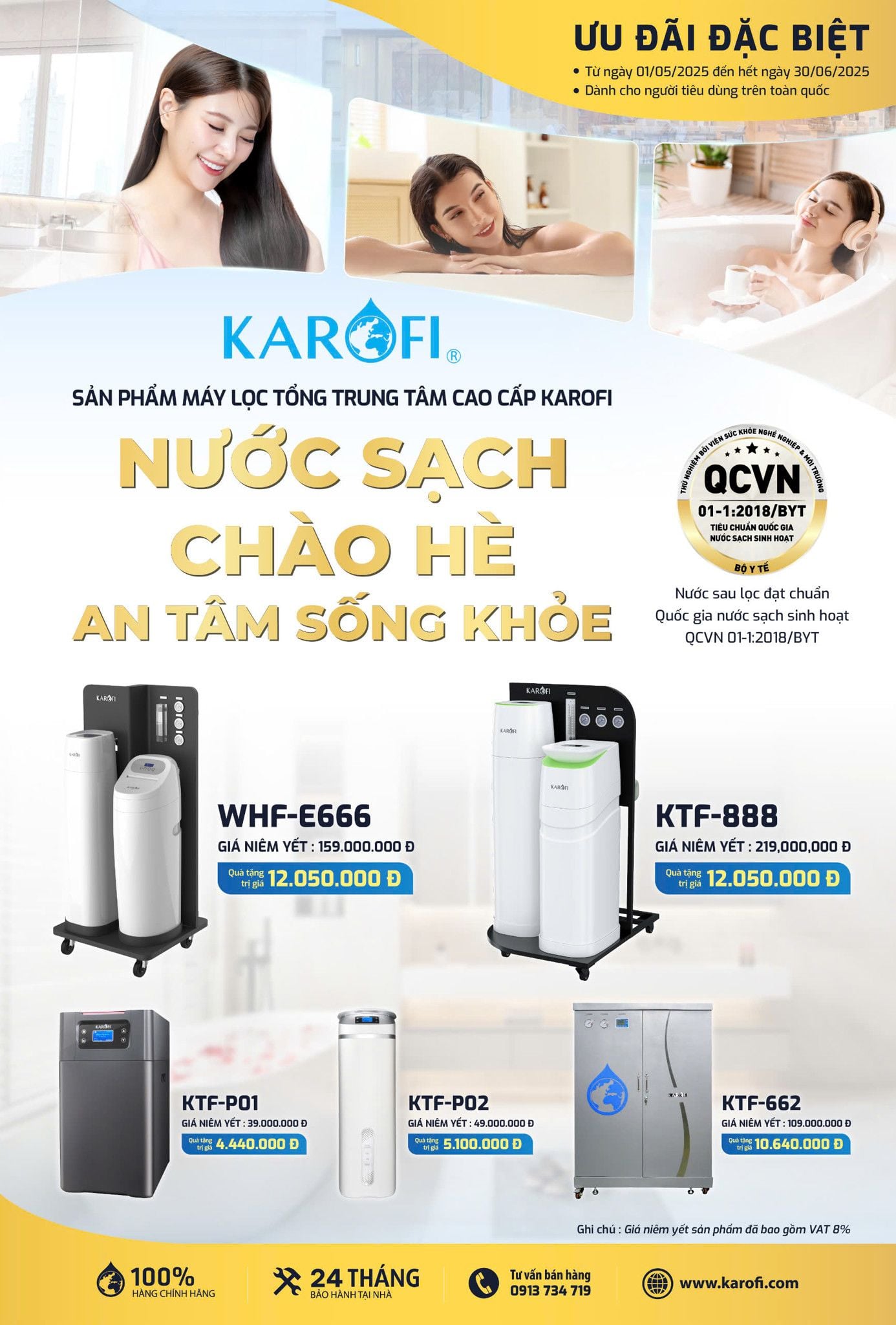 Nước sạch chào hè 2025 - An tâm sống khoẻ cùng lọc tổng Karofi