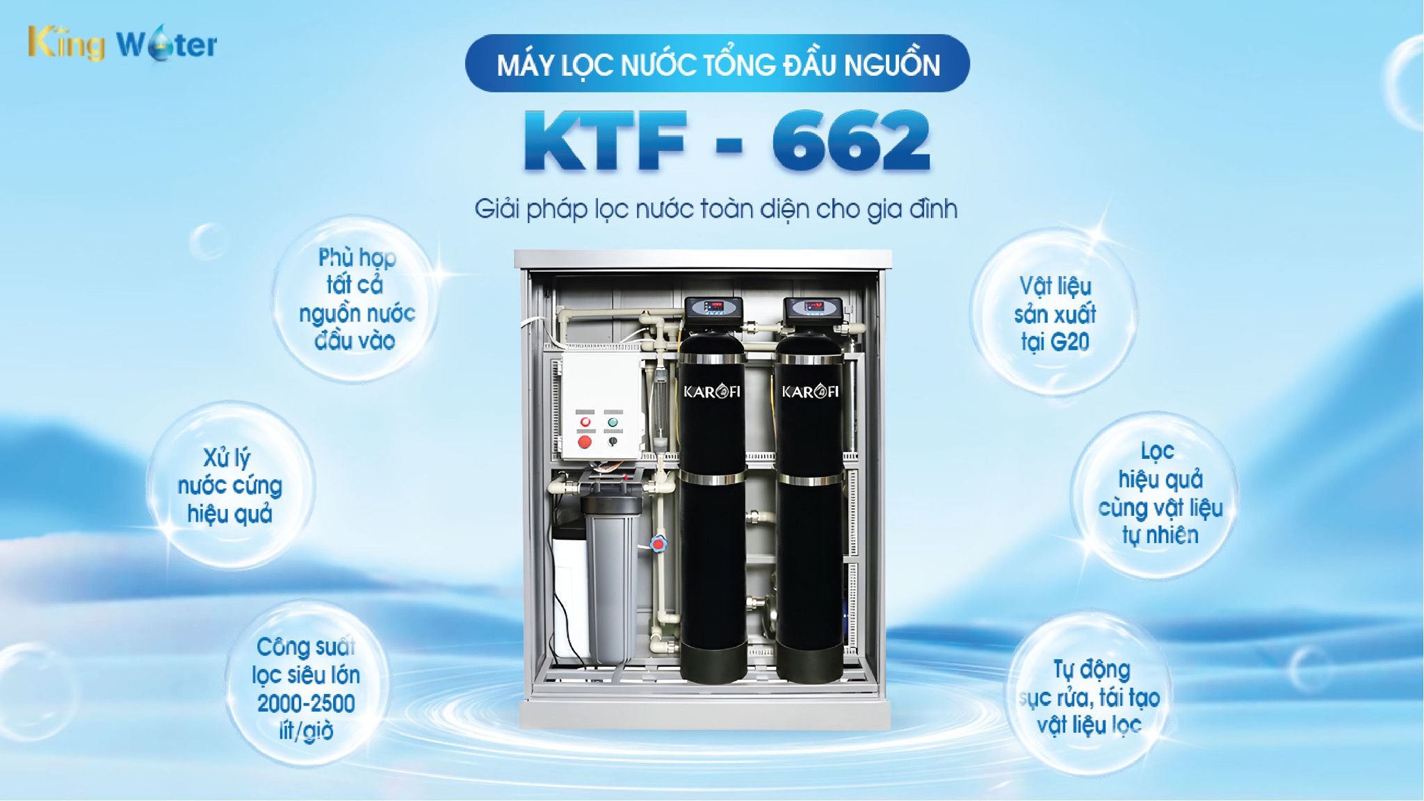 Ưu điểm vượt trội của máy lọc nước tổng đầu nguồn Karofi KTF-662