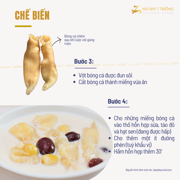 BONG BÓNG CÁ HẦM SỮA - Món ăn giàu Collagen (Steamed milk with fish maw)