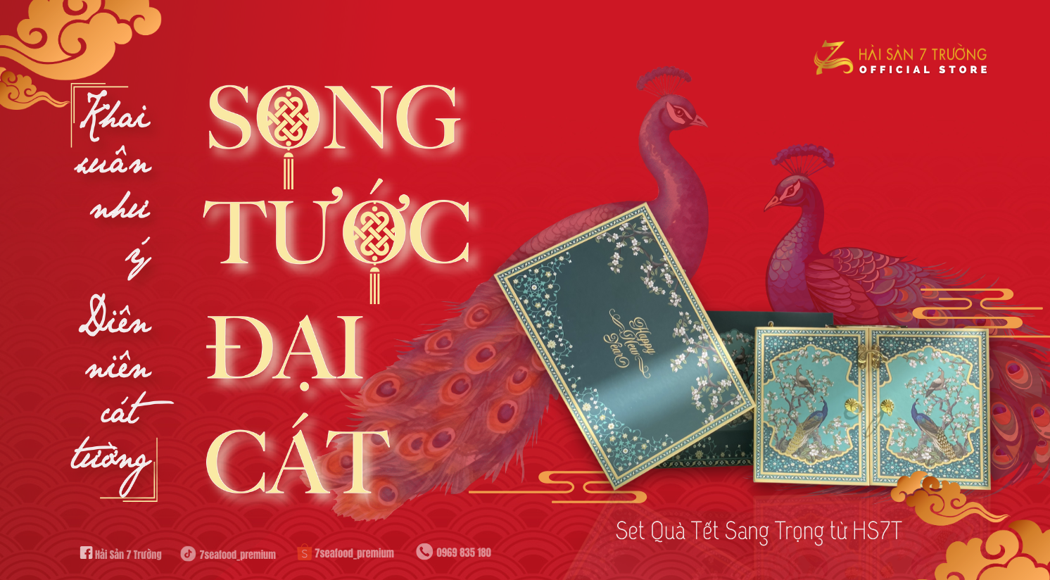 BỘ QUÀ TẶNG YẾN SÀO, BONG BÓNG CÁ, VI CÁ - Set Quà Tết Song Tước Đại Cát