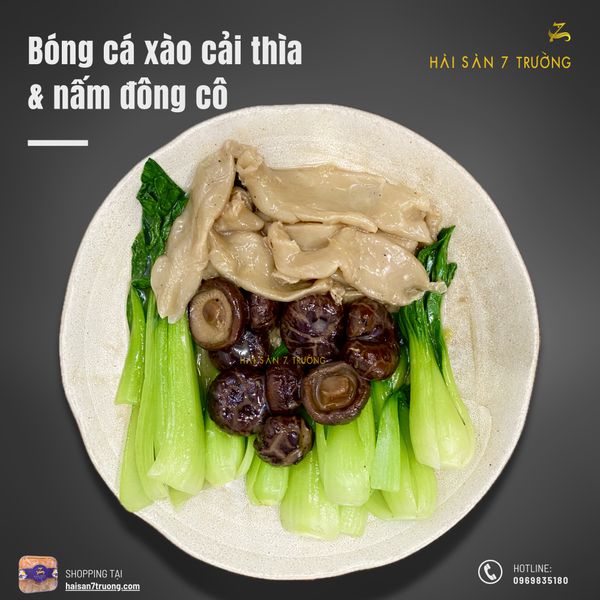 BÓNG CÁ XÀO CẢI THÌA – MÓN NGON TỪ BONG BÓNG CÁ CHẼM