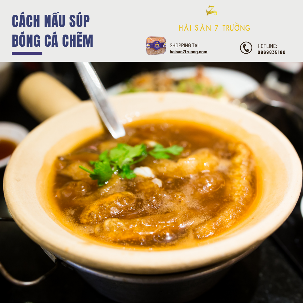 CÁCH NẤU SÚP BONG BÓNG CÁ CHẼM (Sea bass fish maw soup)